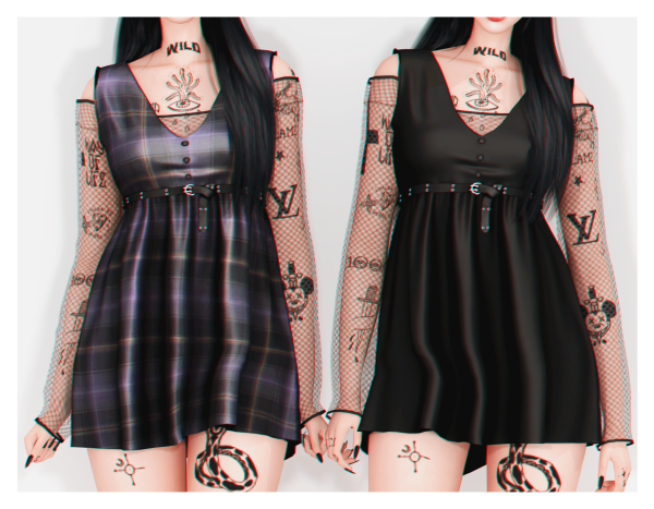 Alpha Sullyoon Dress by plbsims - The Sims 4 Custom Content