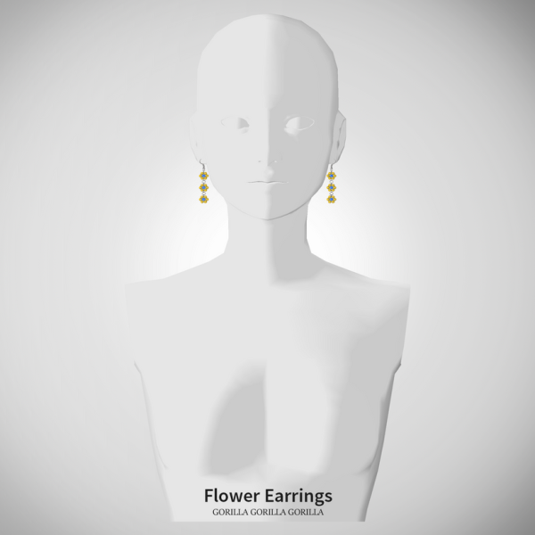 Alpha Flower Earrings by simsfinds - The Sims 4 Custom Content