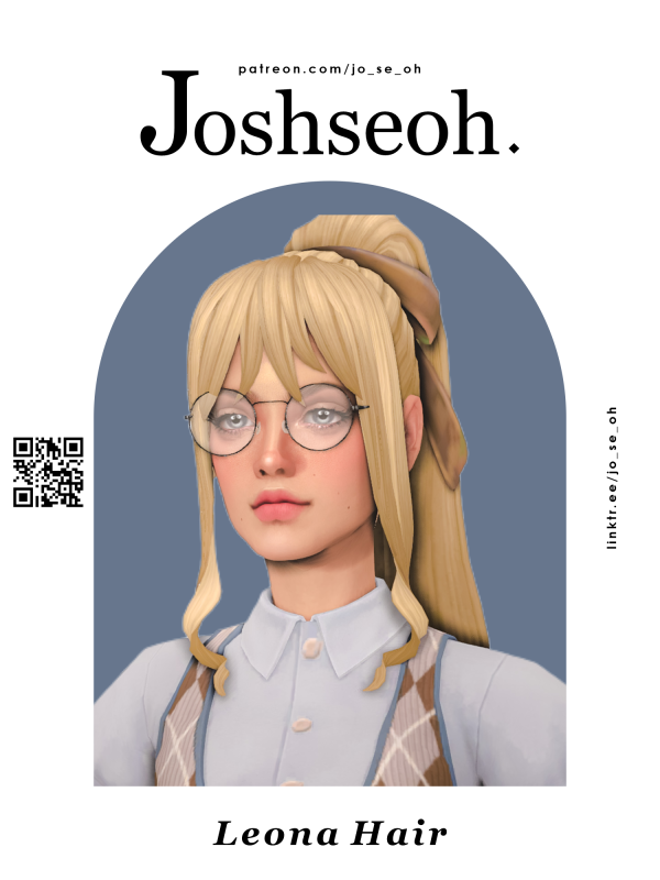 Maxis Match Leona Hair (jo_se_oh joshseoh) by simsfinds - The Sims 4 Custom Content