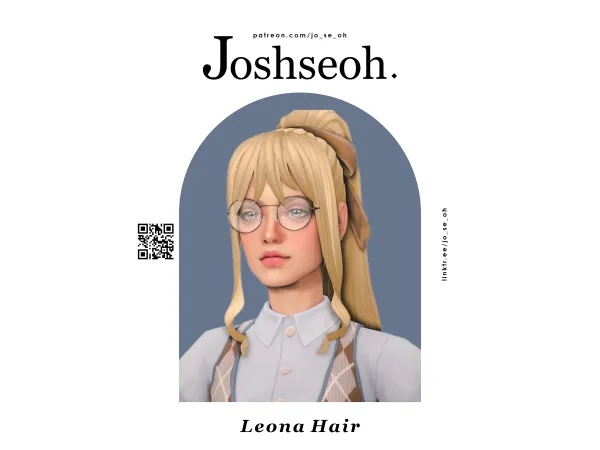 Maxis Match Leona Hair (jo_se_oh joshseoh) by Josh - The Sims 4 Custom Content