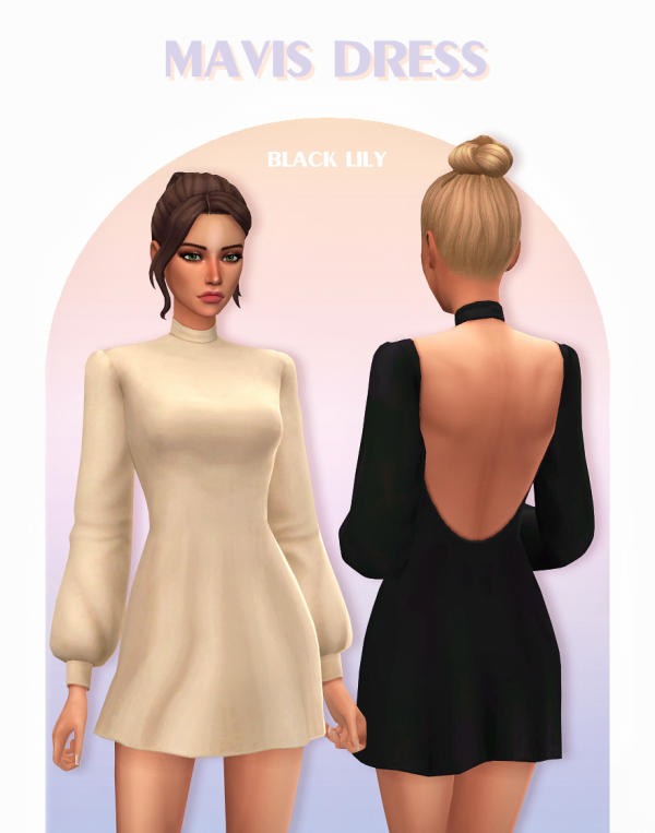 Maxis Match Mavis Dress by simsfinds - The Sims 4 Custom Content