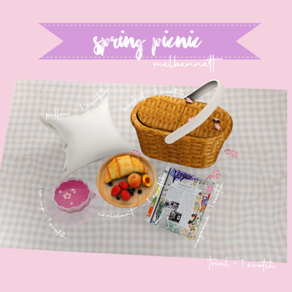 Alpha Spring Picnic Collection by melbennett - The Sims 4 Custom Content