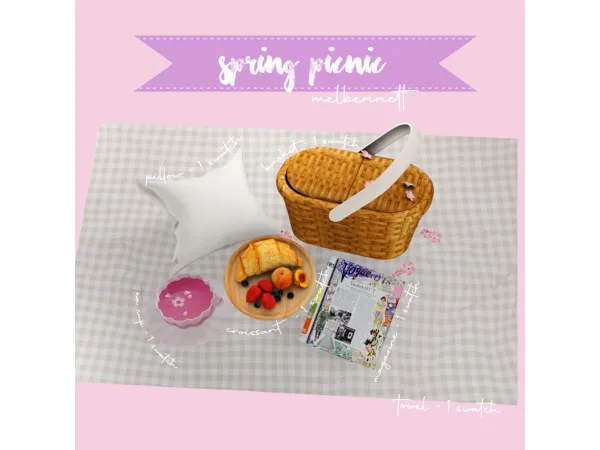 Alpha Spring Picnic Collection - The Sims 4 Custom Content