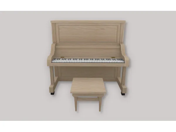 Maxis Match RH Upright Piano by SimPlistic - The Sims 4 Custom Content