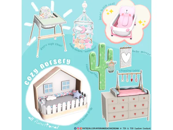 Mix cozy nursery - The Sims 4 Custom Content