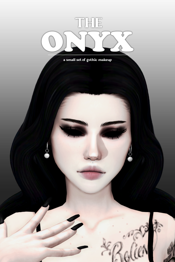 Maxis Match 41918880873999 the onyx a small set of gothic makeup 41918880873999 by simsfinds - The Sims 4 Custom Content