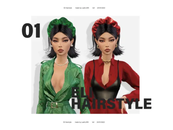Alpha Eli Hairstyle Headbands by leahlillith - The Sims 4 Custom Content