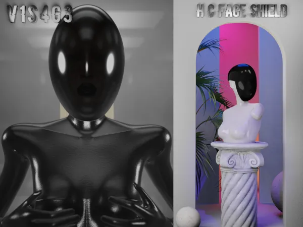 Alpha V1S4G3 Hard Couture Face Shield - The Sims 4 Custom Content