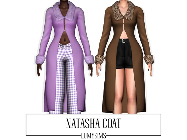 Alpha NATASHA COAT V2 - The Sims 4 Custom Content