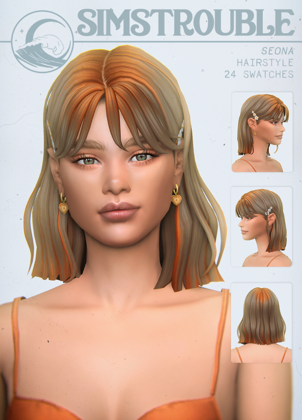 Maxis Match Seona Hairstyle by simsfinds - The Sims 4 Custom Content