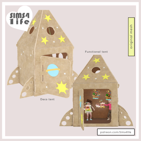 Alpha Cardboard rocket play house by sims41ife - The Sims 4 Custom Content