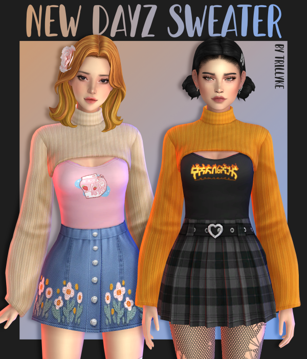 Maxis Match New Dayz Sweater by simsfinds - The Sims 4 Custom Content