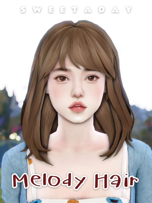 Maxis Match Melody Hair by simsfinds - The Sims 4 Custom Content