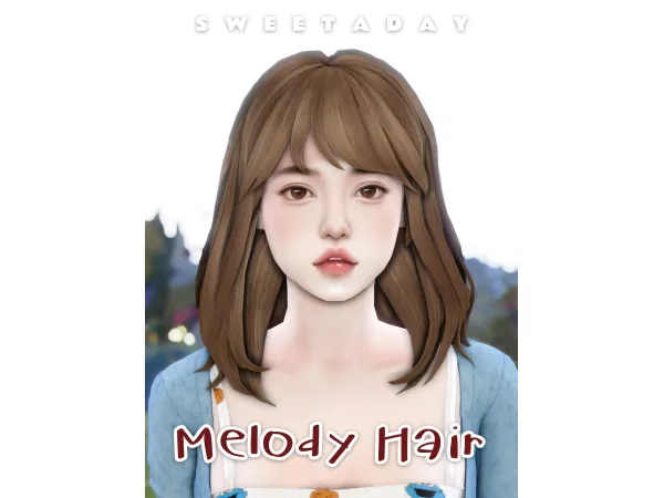 Maxis Match Melody Hair by sweetaday - The Sims 4 Custom Content