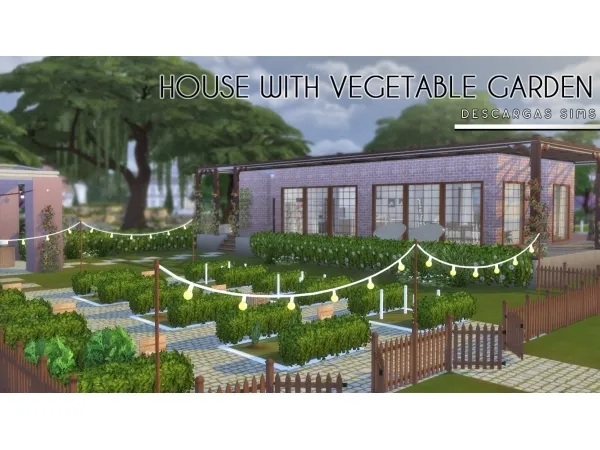 Alpha House With Vegetable Garden - The Sims 4 Custom Content