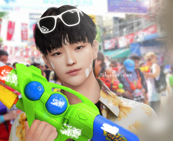 Mix [Special gift] SongKran Facetattoo by simsfinds - The Sims 4 Custom Content