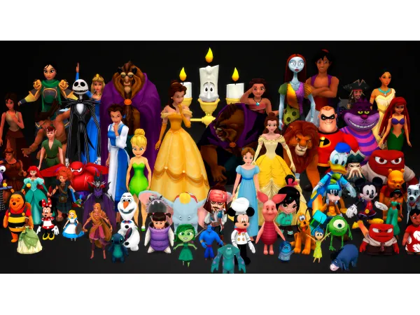 Mix Disney CLUTTER collection by simsfinds - The Sims 4 Custom Content
