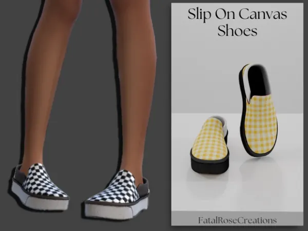 Alpha Slip On Canvas Shoes - The Sims 4 Custom Content
