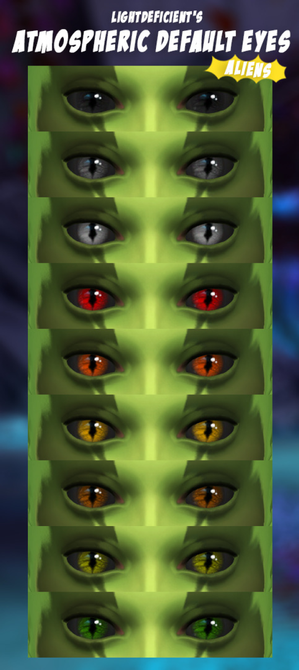 Maxis Match Atmospheric Default Eyes Aliens by simsfinds - The Sims 4 Custom Content