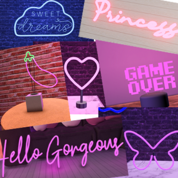 Alpha 30 Neon Lights Collection (FREE) by simmerkatex - The Sims 4 Custom Content