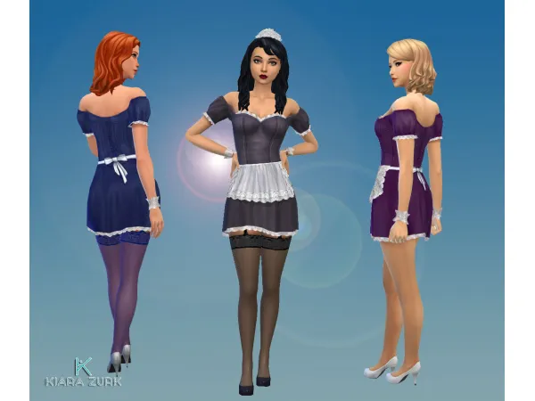 Maxis Match Maid Outfit by Kiara Zurk - The Sims 4 Custom Content