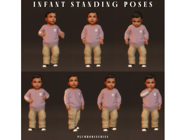plumbobsnfries - Infant Standing Poses by plumbobsnfries