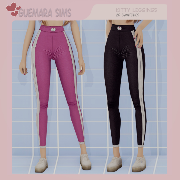 Alpha Anime and Kitty leggings set by simsfinds - The Sims 4 Custom Content
