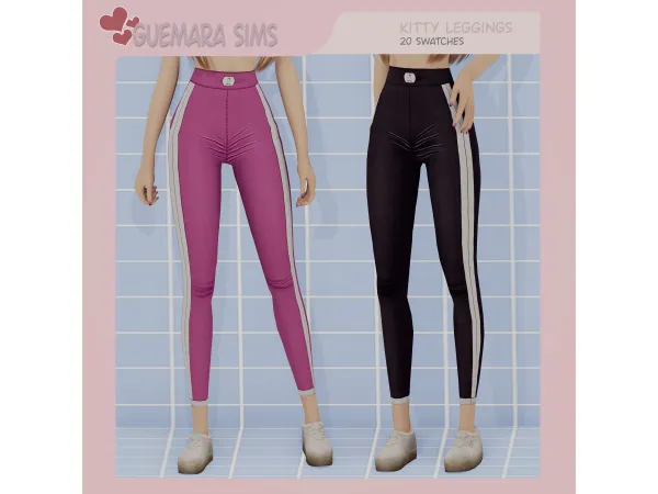 Alpha Anime and Kitty leggings set by Guemara - The Sims 4 Custom Content