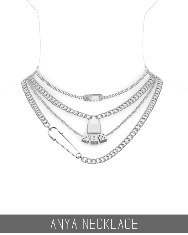 Alpha ANYA NECKLACE by simsfinds - The Sims 4 Custom Content
