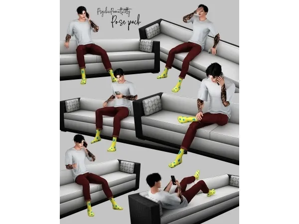 Mix POSES PHONE 2 - The Sims 4 Custom Content