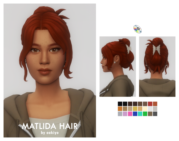 Maxis Match Matilda Hair by simsfinds - The Sims 4 Custom Content