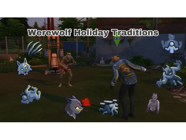 Maxis Match Werewolf Holiday Traditions by DerekSimsYT - The Sims 4 Custom Content