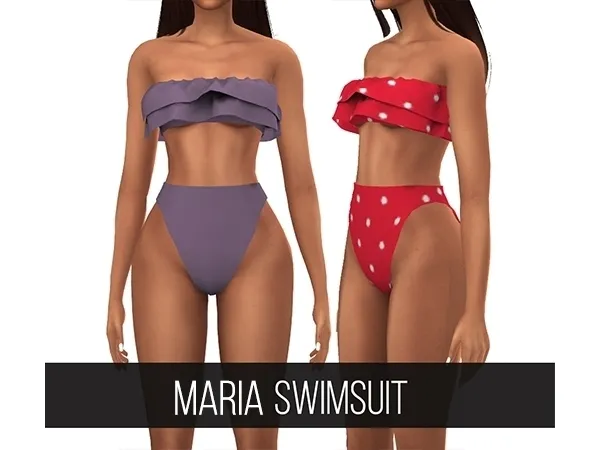 Alpha Maria swimsuit - The Sims 4 Custom Content