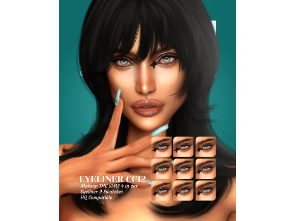 Alpha LEAN EYELINER CC12 by LEANSIMS - The Sims 4 Custom Content