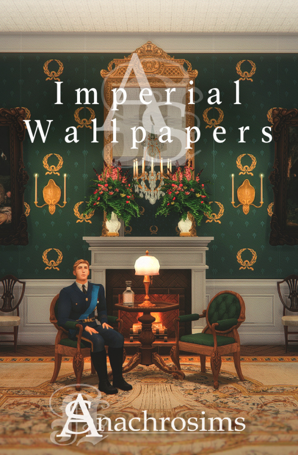 Mix ANACHROSIMS IMPERIAL WALLPAPERS by simsfinds - The Sims 4 Custom Content