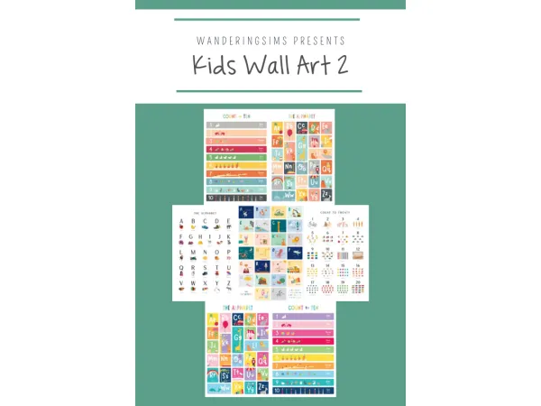 Introducing Kids Wall Art 2 - The Sims 3 Custom Content