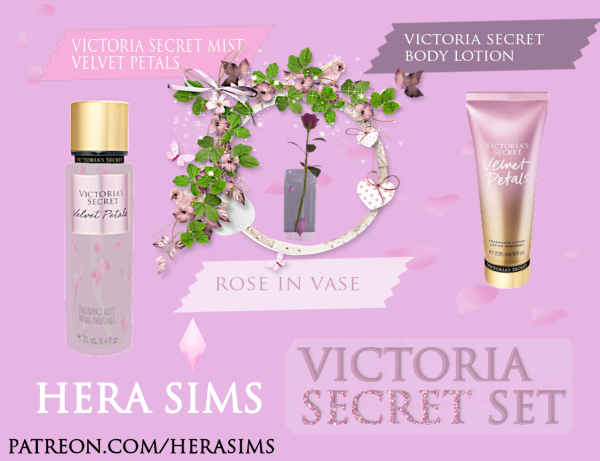 Alpha Victoria secret velvet petals collection by herasims4 - The Sims 4 Custom Content