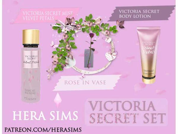 Alpha Victoria secret velvet petals collection - The Sims 4 Custom Content