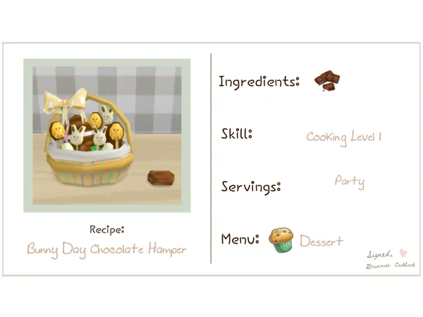 Maxis Match Bunny Day Chocolate Hamper by Littlbowbub - The Sims 4 Custom Content
