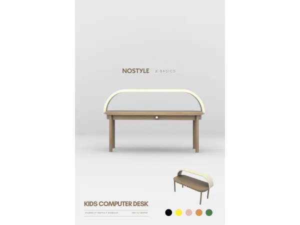 Maxis Match KIDS COMPUTER DESK by NO STYLE - The Sims 4 Custom Content