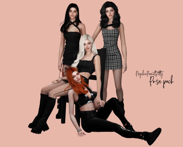 Mix POSES GROUP by psychicpeanutkitty - The Sims 4 Custom Content