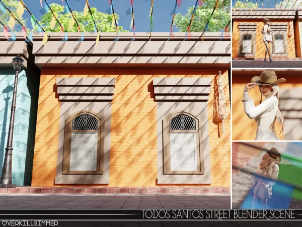Alpha Todos Santos street blender scene by overkillsimmer - The Sims 4 Custom Content