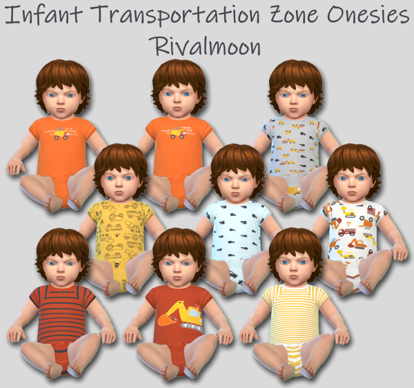 Maxis Match Infant Transportation Zone Onesies by simsfinds - The Sims 4 Custom Content