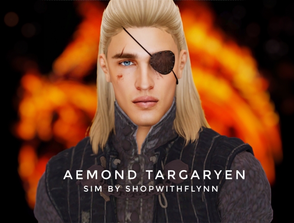 Alpha Aemond Targaryen (Sim) by shopwithflynnn - The Sims 4 Custom Content