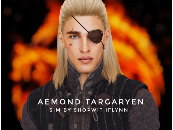 Alpha Aemond Targaryen (Sim) - The Sims 4 Custom Content