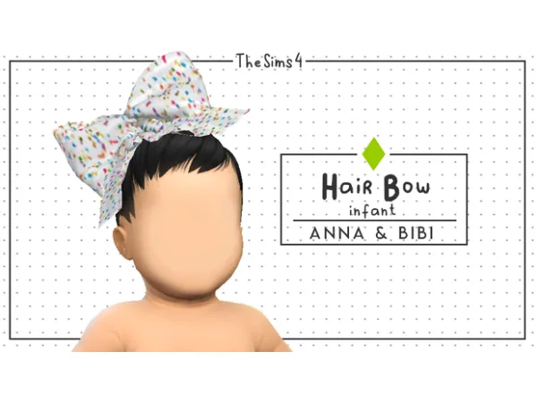Maxis Match Hair Bow [AnnaBibi] - The Sims 4 Custom Content