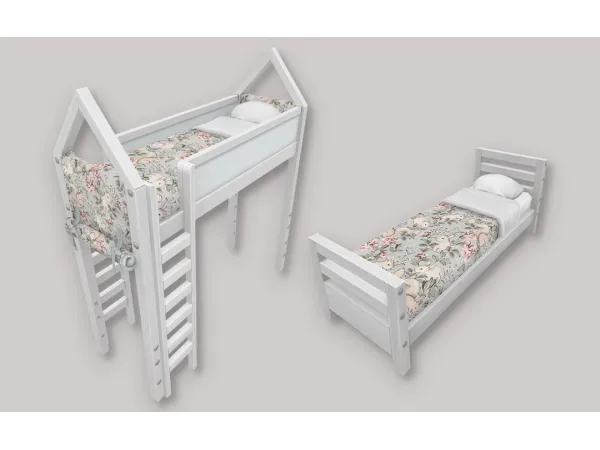 Maxis Match Peak Kids Bunk Beds by SimPlistic - The Sims 4 Custom Content