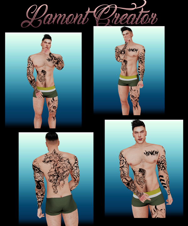 Mix Tattoo Said by lamontcreatorr - The Sims 4 Custom Content