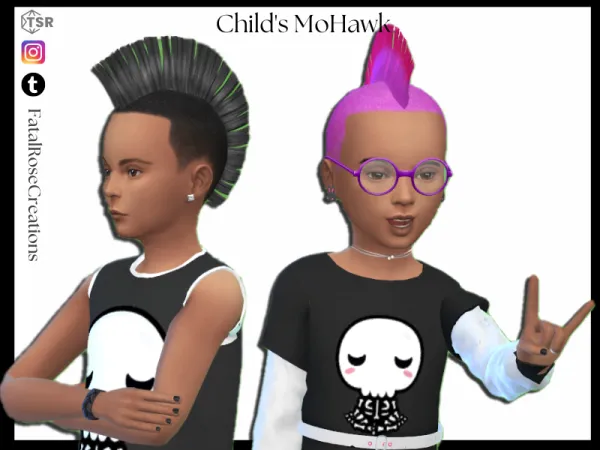 Maxis Match Child's MoHawk - The Sims 4 Custom Content