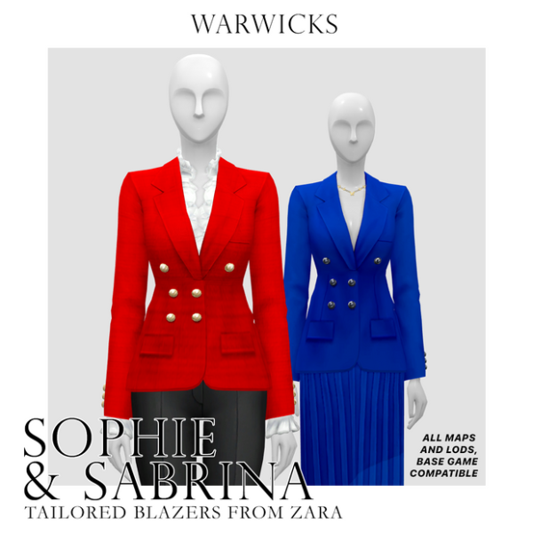 Maxis Match SUITS YOU TAILORED BLAZERS by simsfinds - The Sims 4 Custom Content